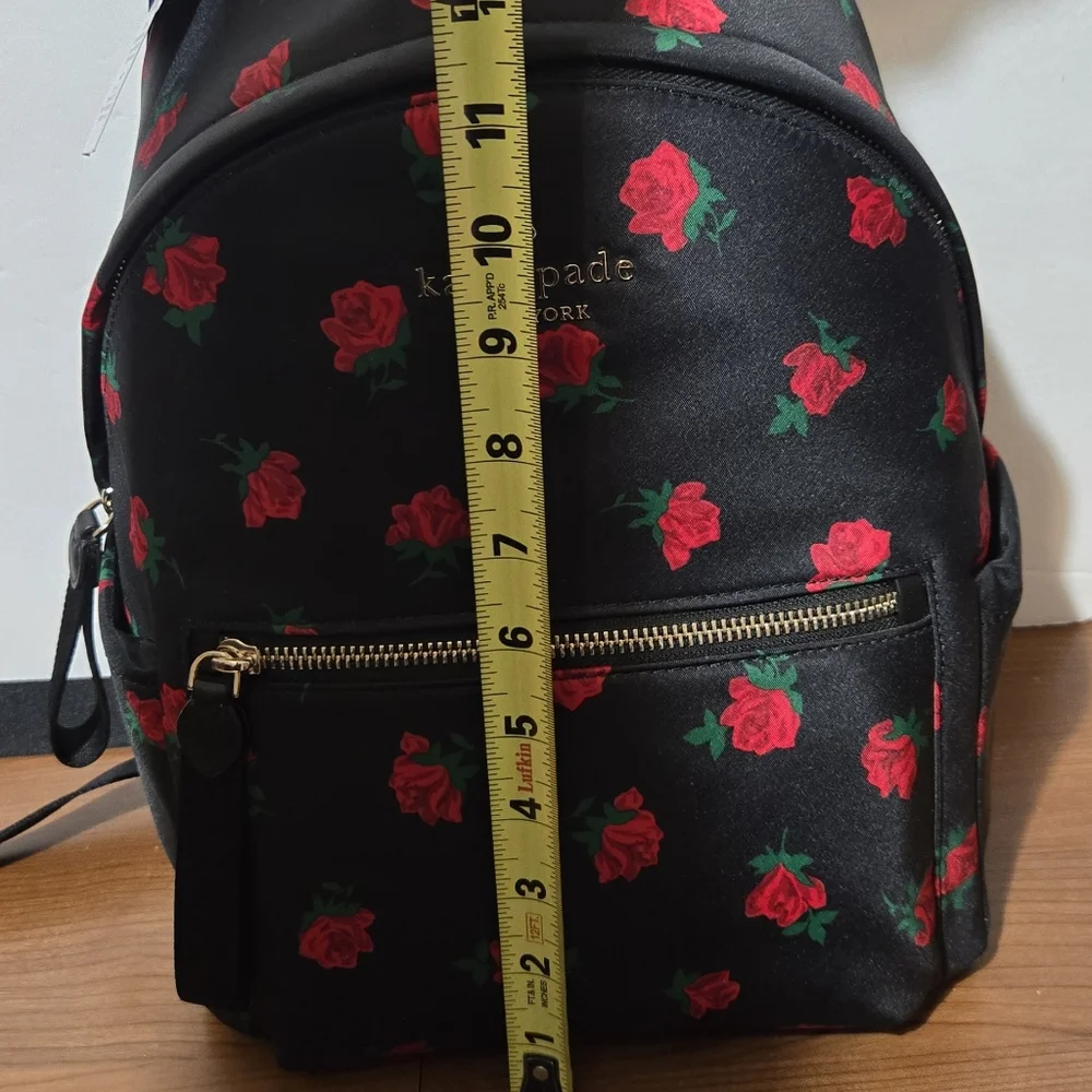 Kate Spade Floral Black and Red Backpack